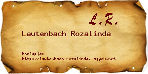 Lautenbach Rozalinda névjegykártya